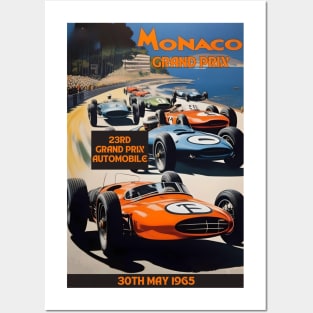 1965 Monaco Grand Prix Racing Poster Posters and Art